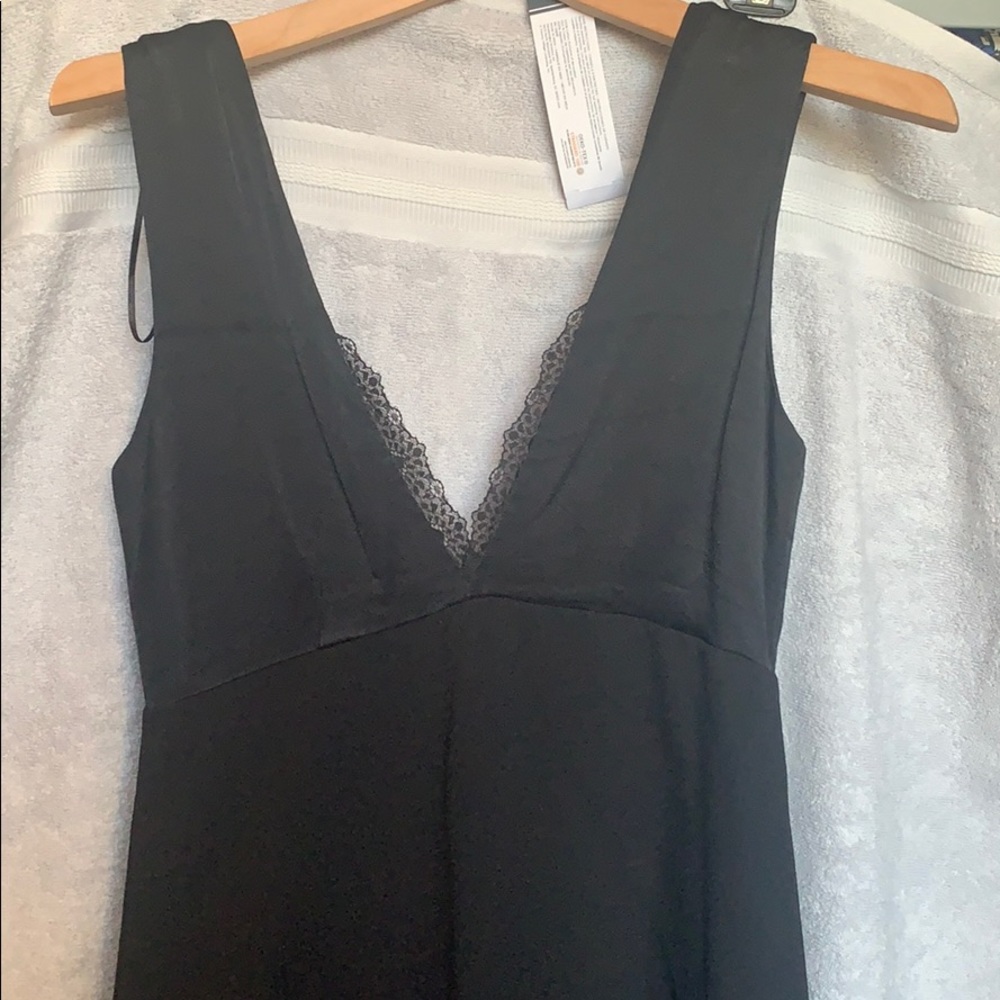 Black v neck mini dress